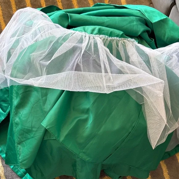 B36 Adrianna Papell Women’s Plus 16 Green Satin Sleeveless A-Line Maxi Dress - Picture 10 of 16